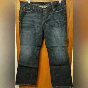 Eddie Bauer Curvy Bootcut Jeans Women’s Dark Wash Blue Flex Waist - Size 20